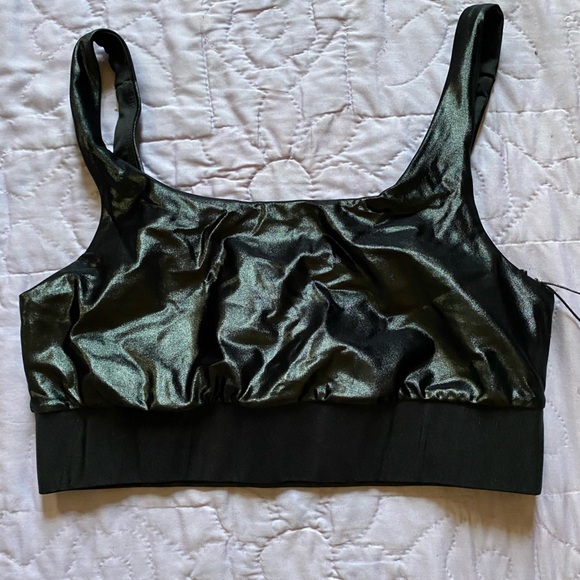 Black Show Me Your MuMu Triton Tankini Cire Sports Bra Top, NWT'S - Picture 3 of 9